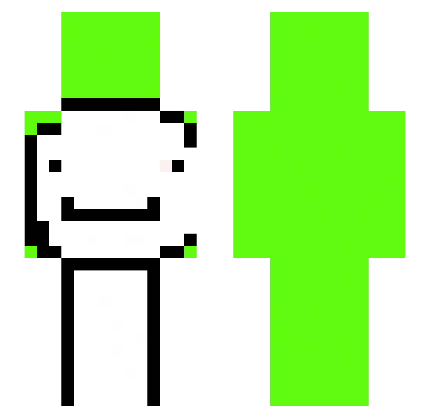 NAOMITA Minecraft skin, front and back view