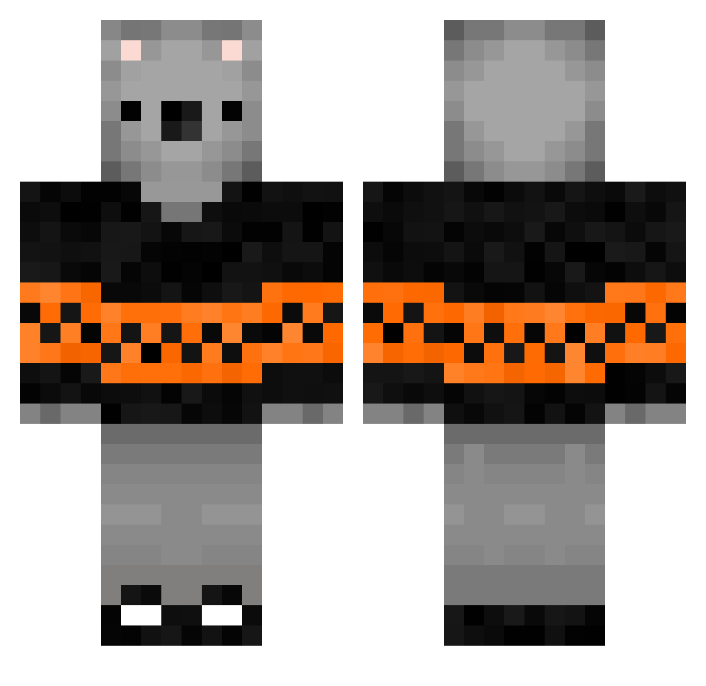 Prudiz Minecraft skin, front and back view