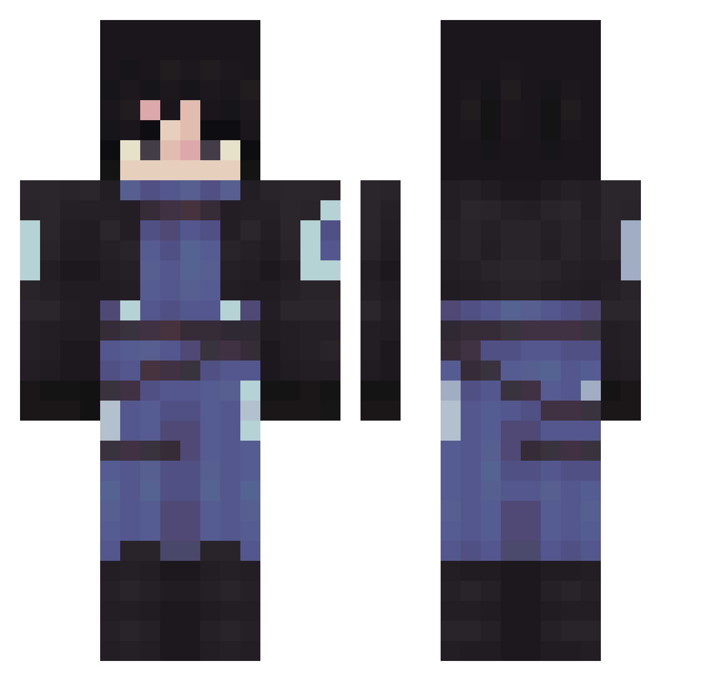 bananaboyy1121 Minecraft skin, front and back view