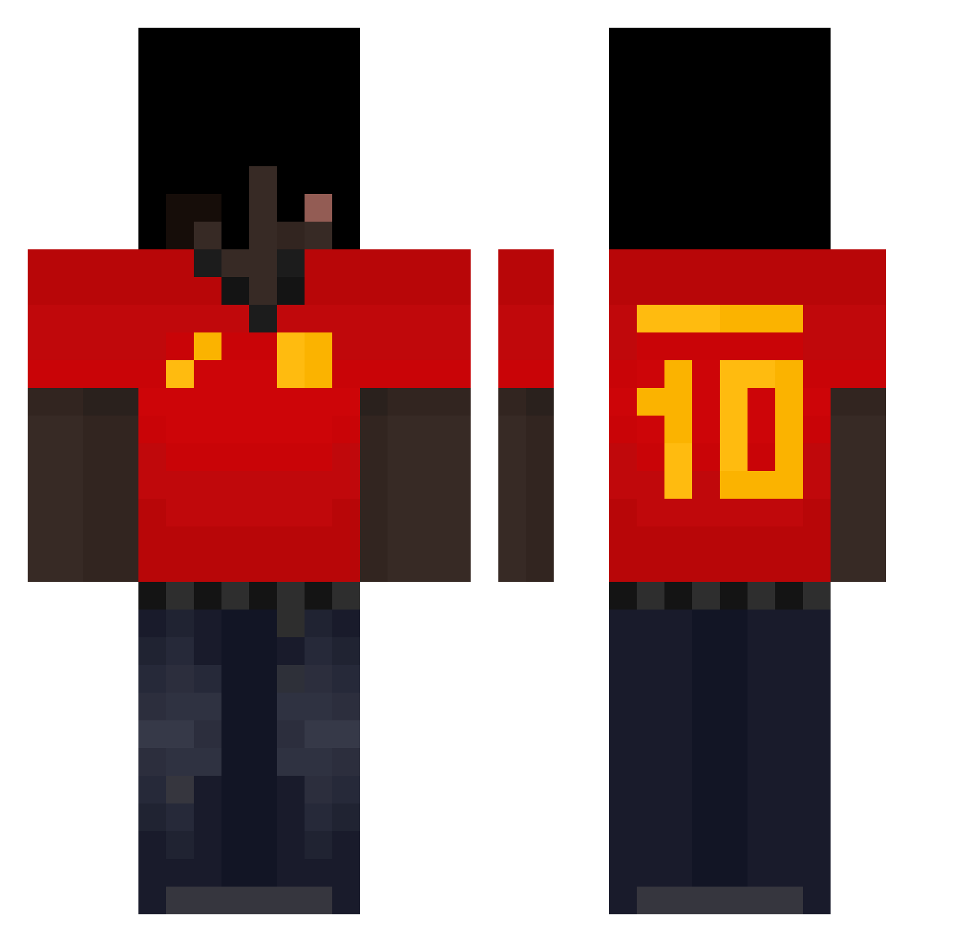 chainz000 Minecraft skin, front and back view