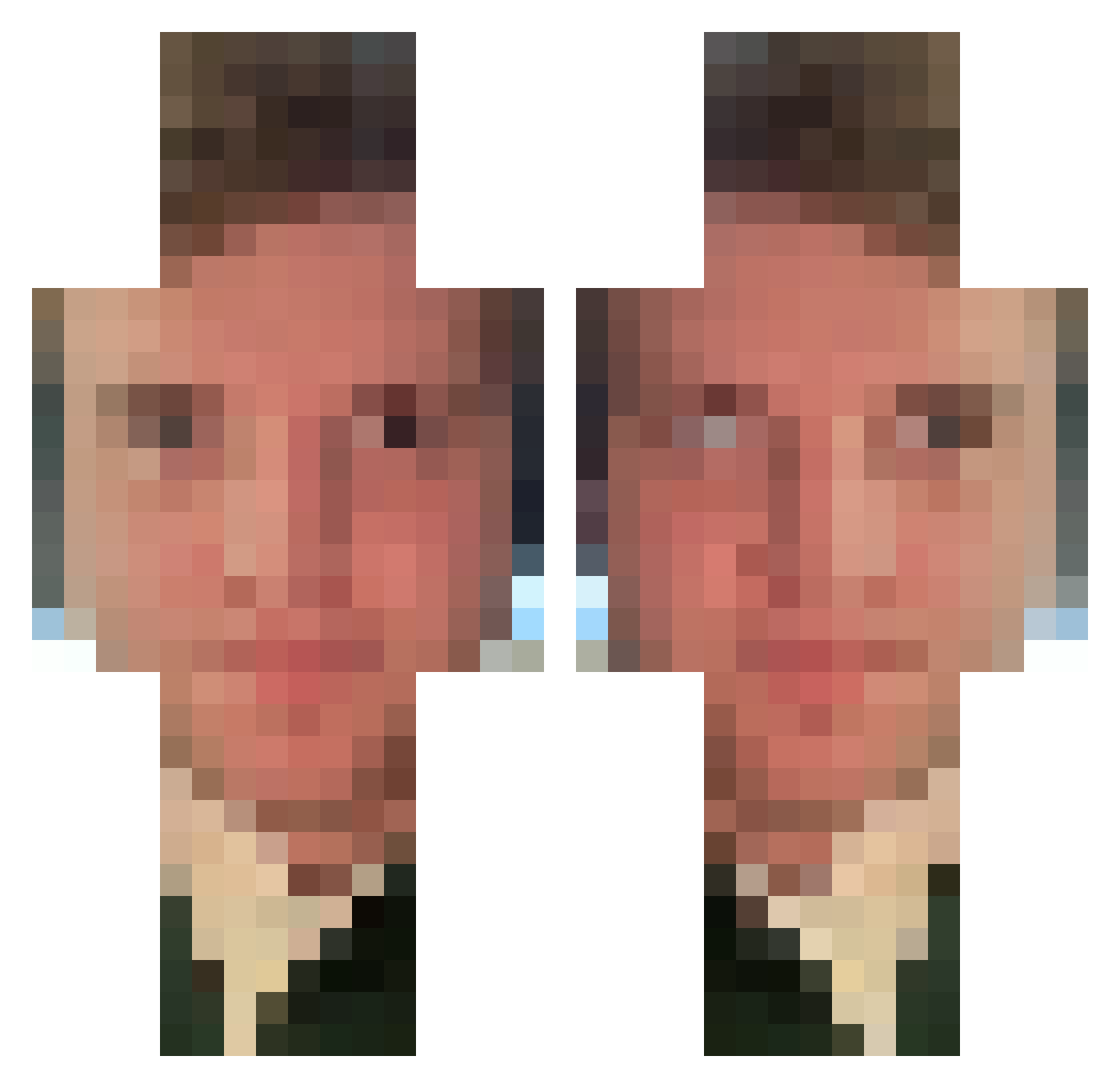 Krayt_Declan Minecraft skin, front and back view