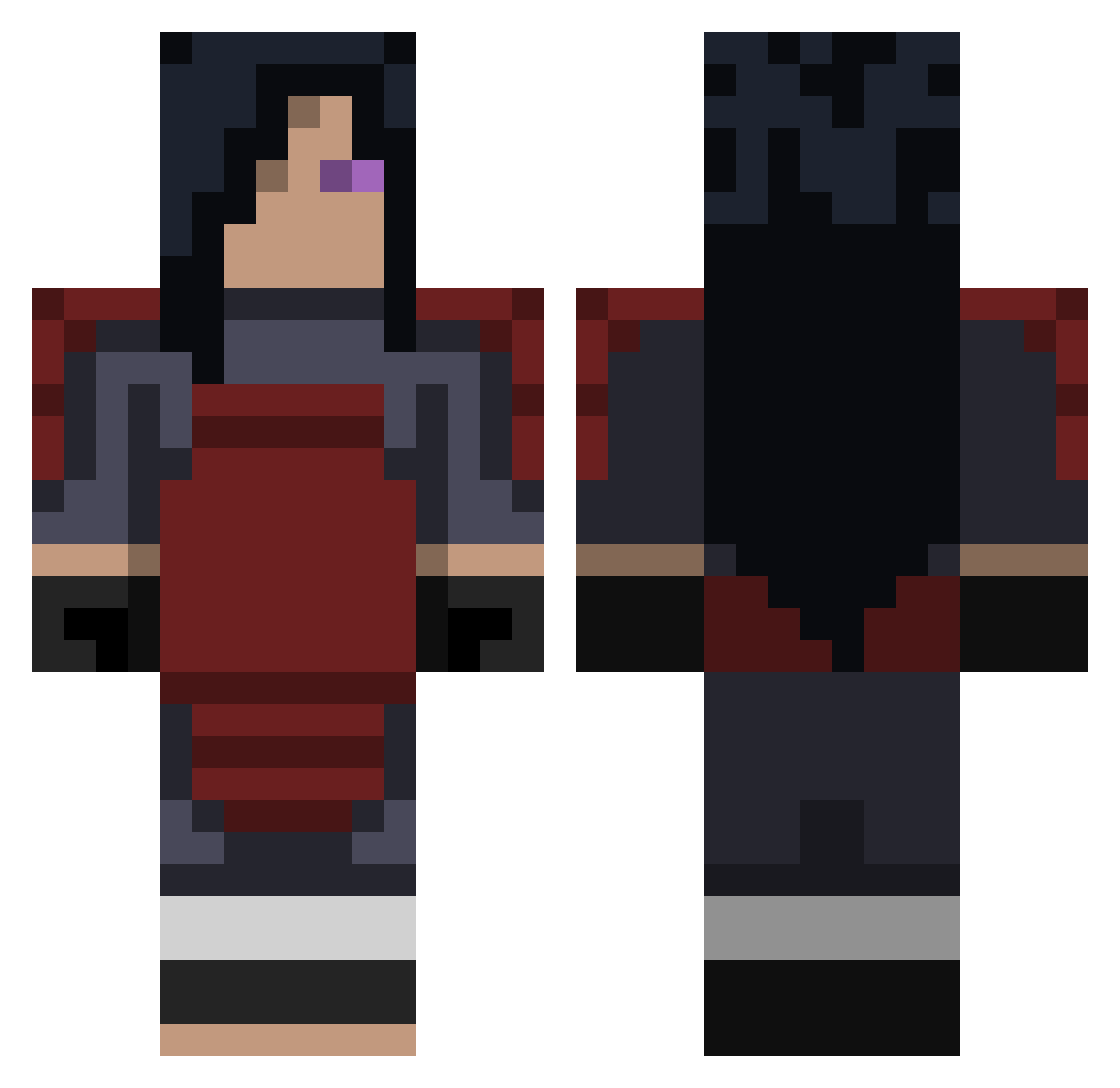 Charmain Minecraft skin, front and back view