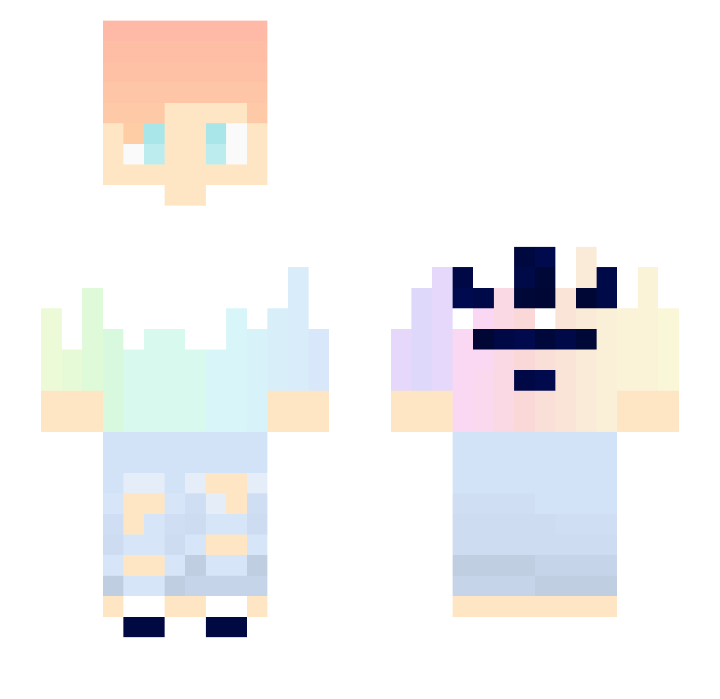 pw_palm Minecraft skin, front and back view