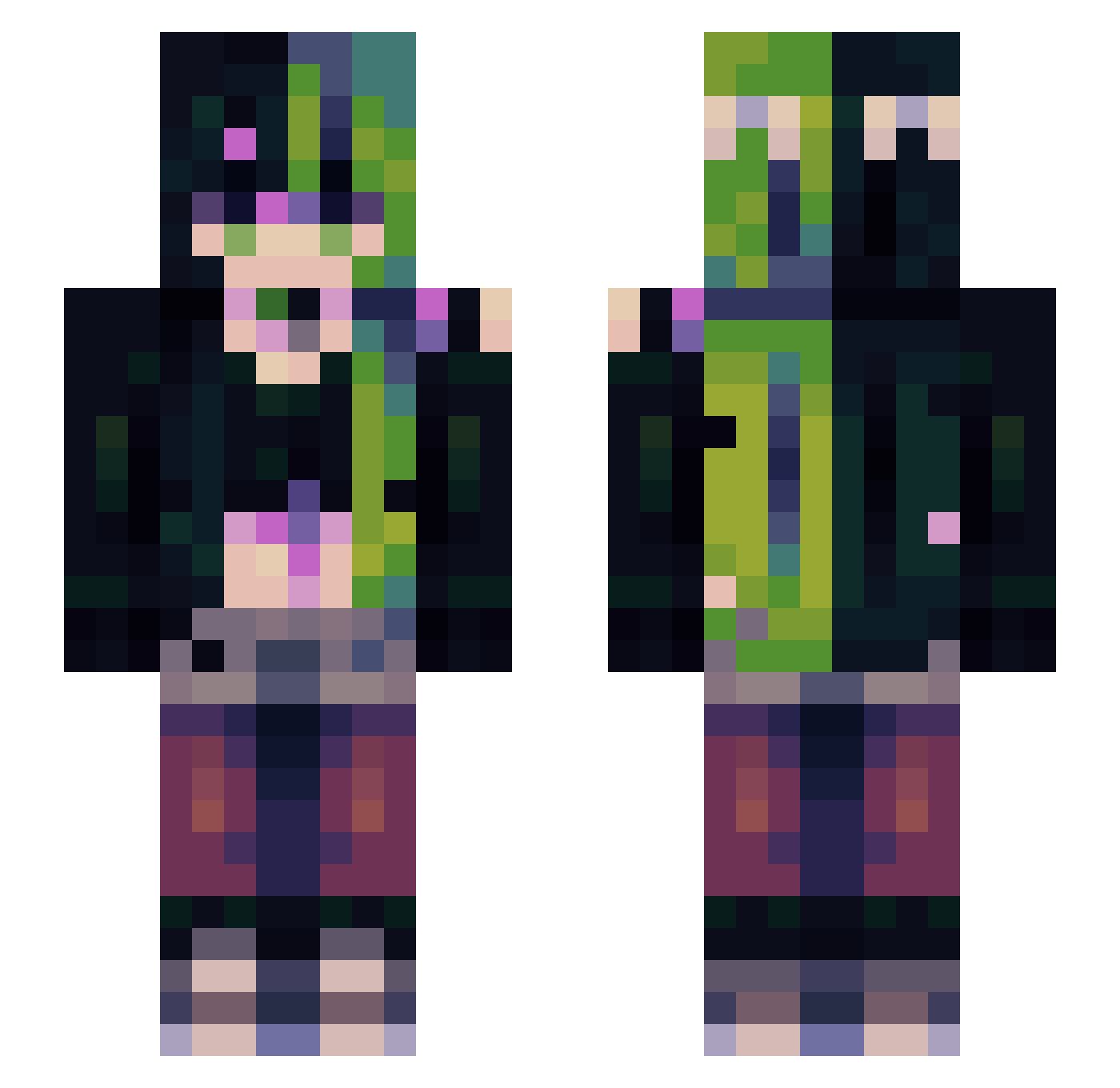 frDzieciaki Minecraft skin, front and back view