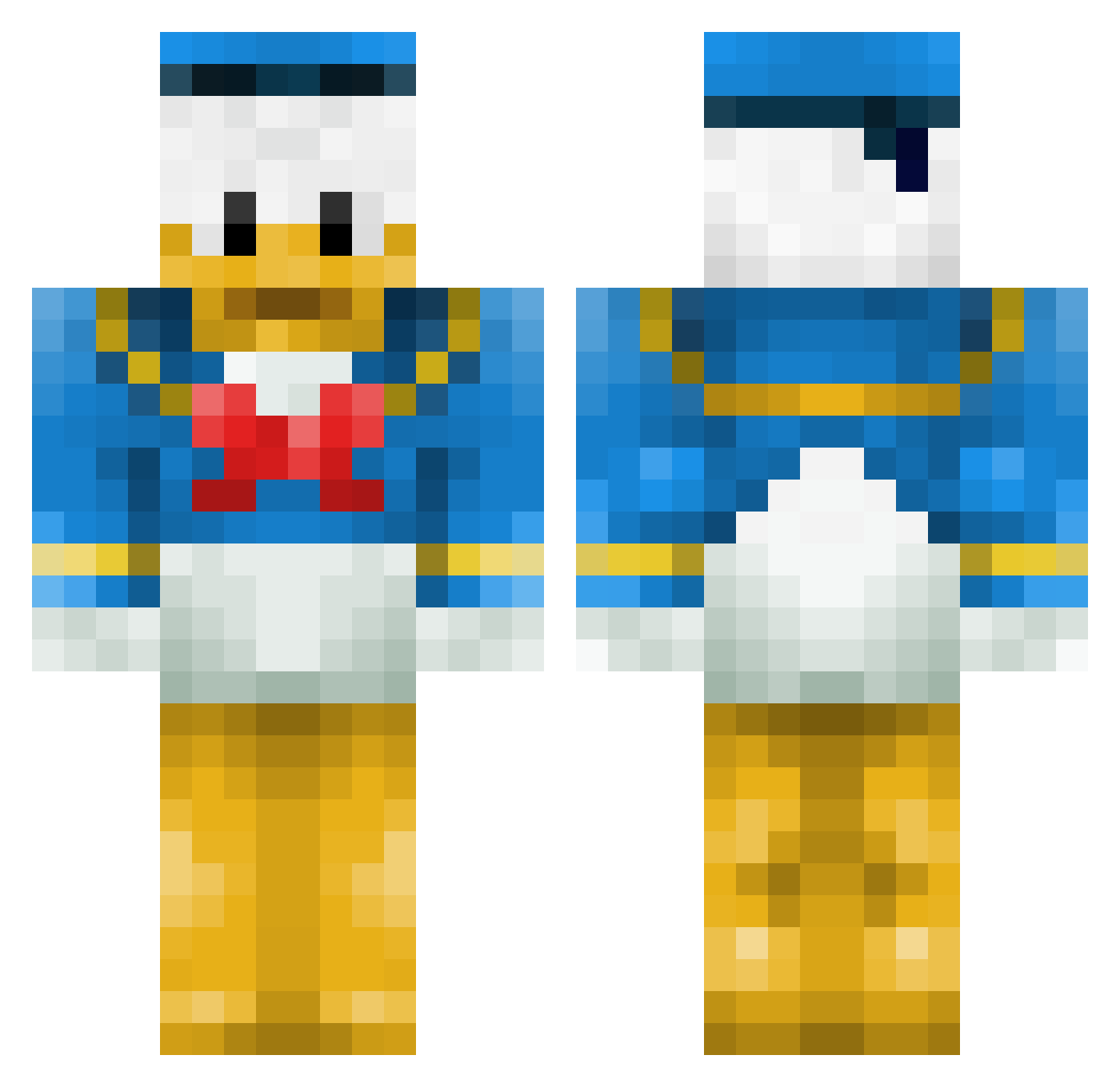 iigaby Minecraft skin, front and back view