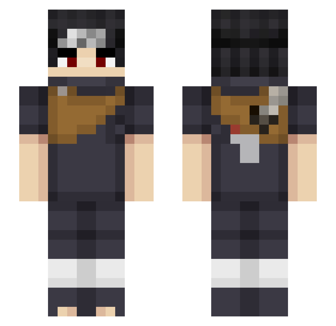 dukesin1 Minecraft skin, front and back view