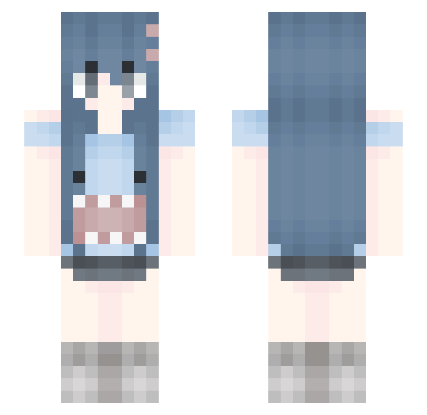 someonecares Minecraft skin, front and back view