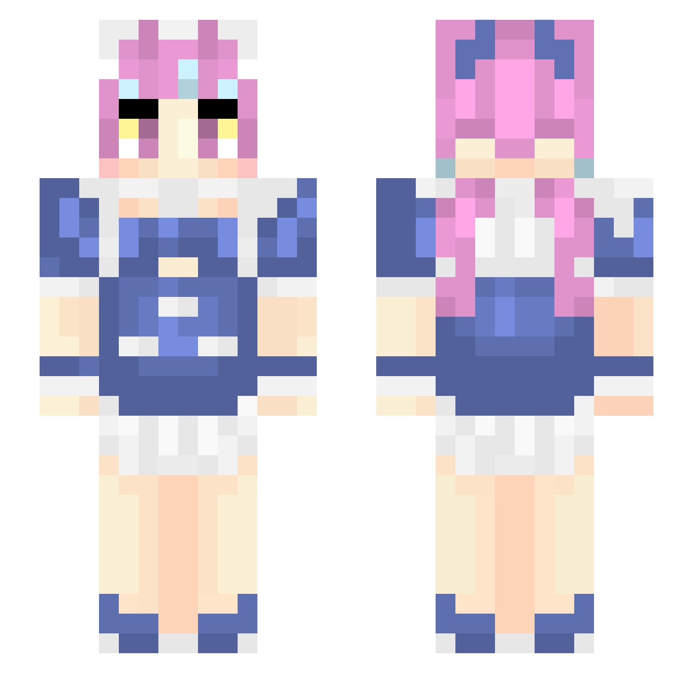 xy55886 Minecraft skin, front and back view