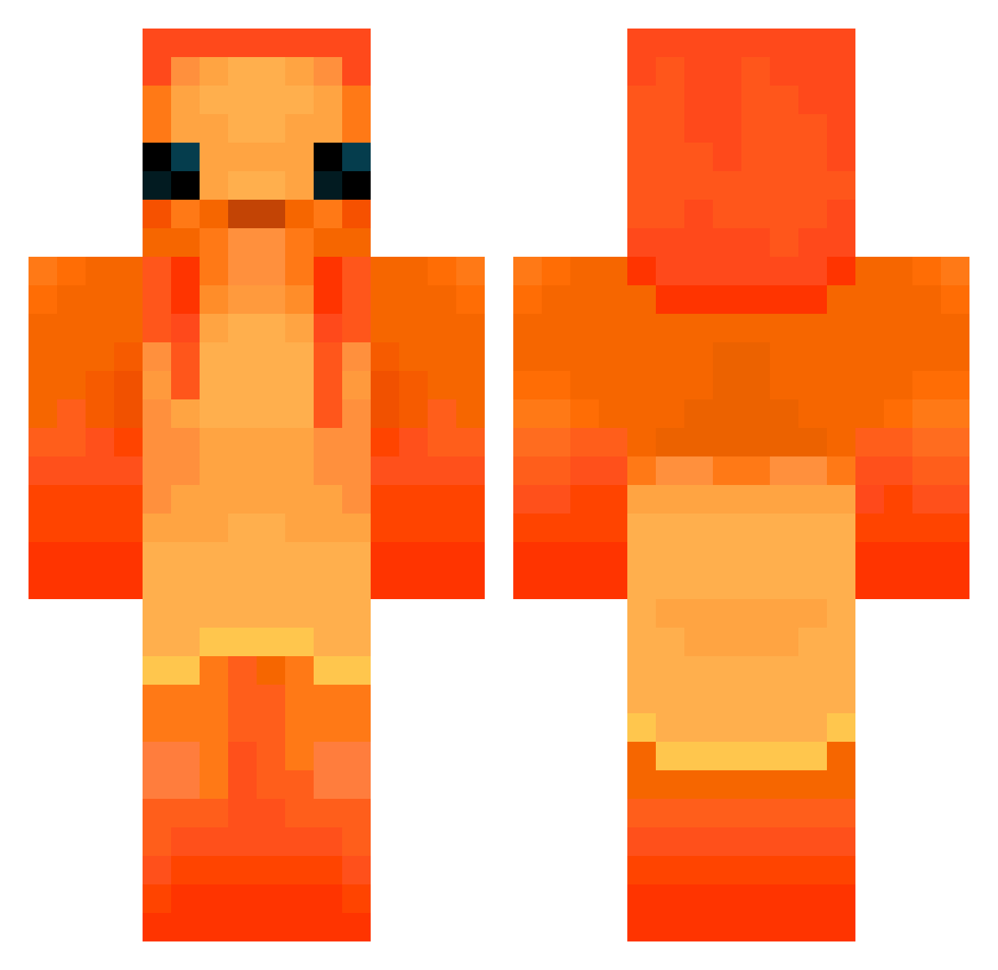 Sailorwilliams Minecraft skin, front and back view