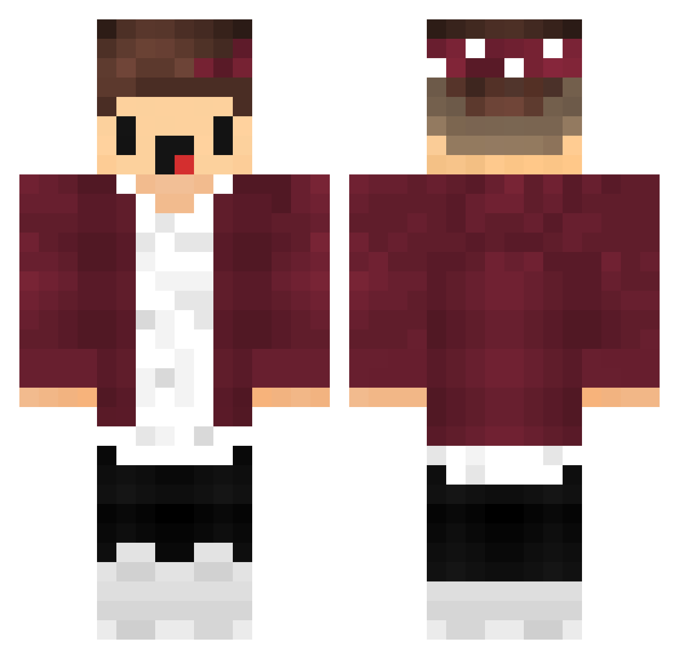 zLeon13 Minecraft skin, front and back view
