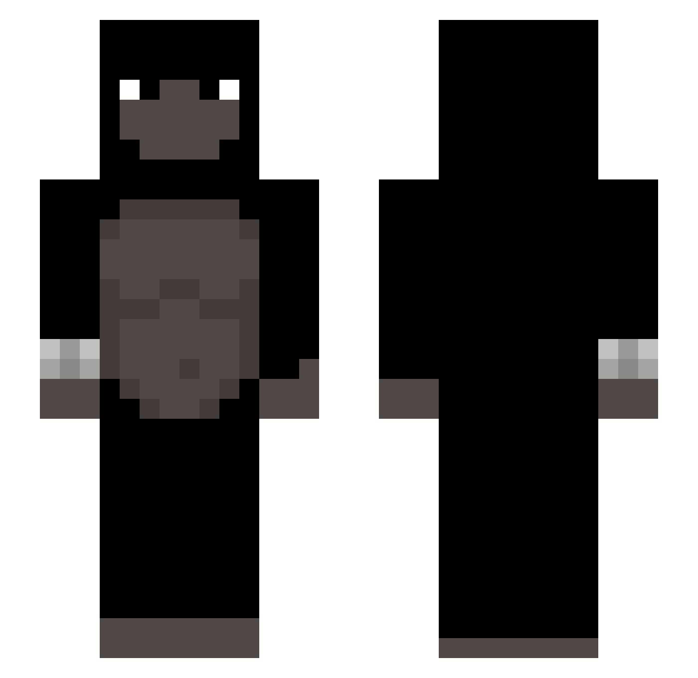 Taratezzz Minecraft skin, front and back view