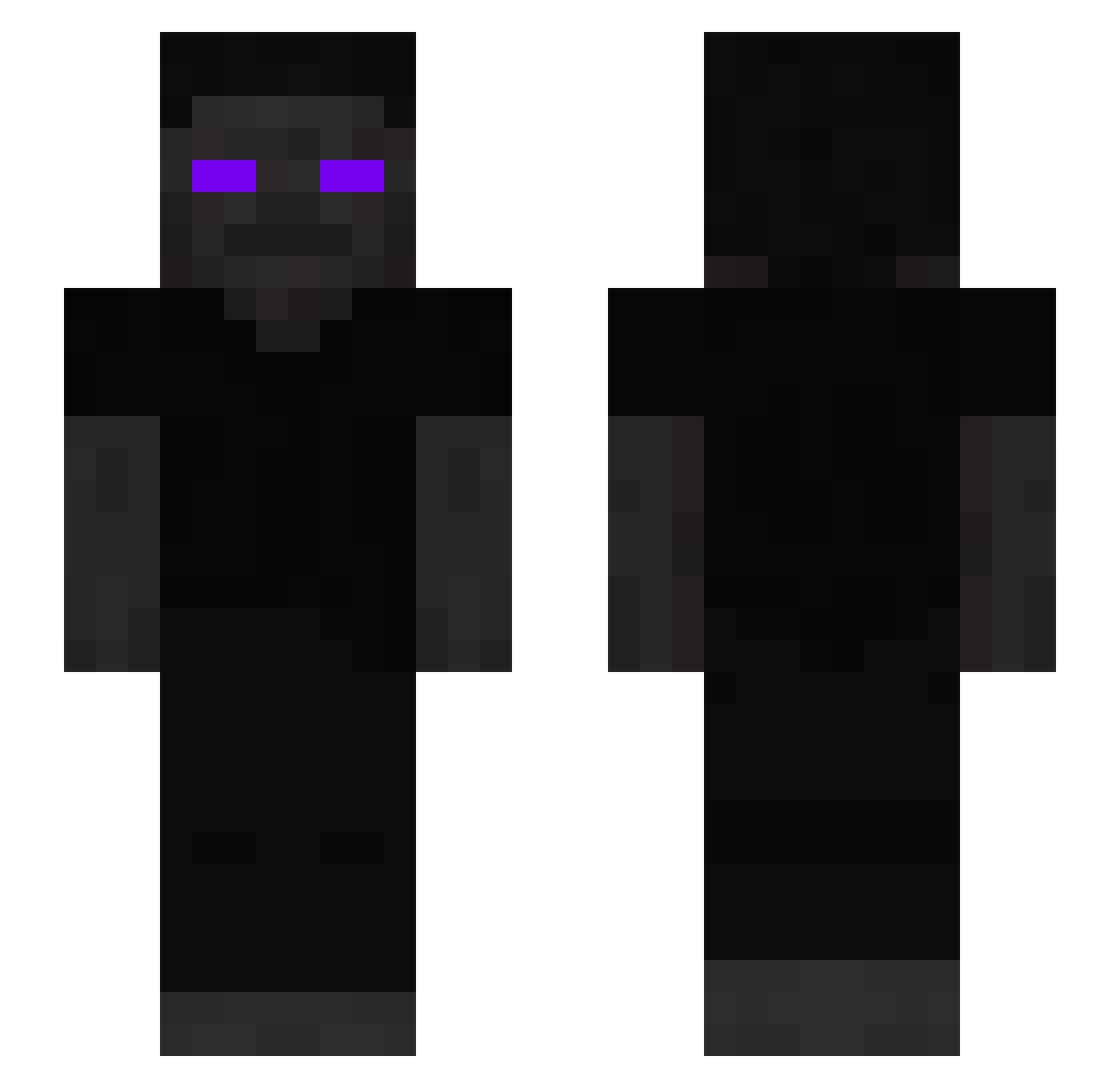 realHate Minecraft skin, front and back view
