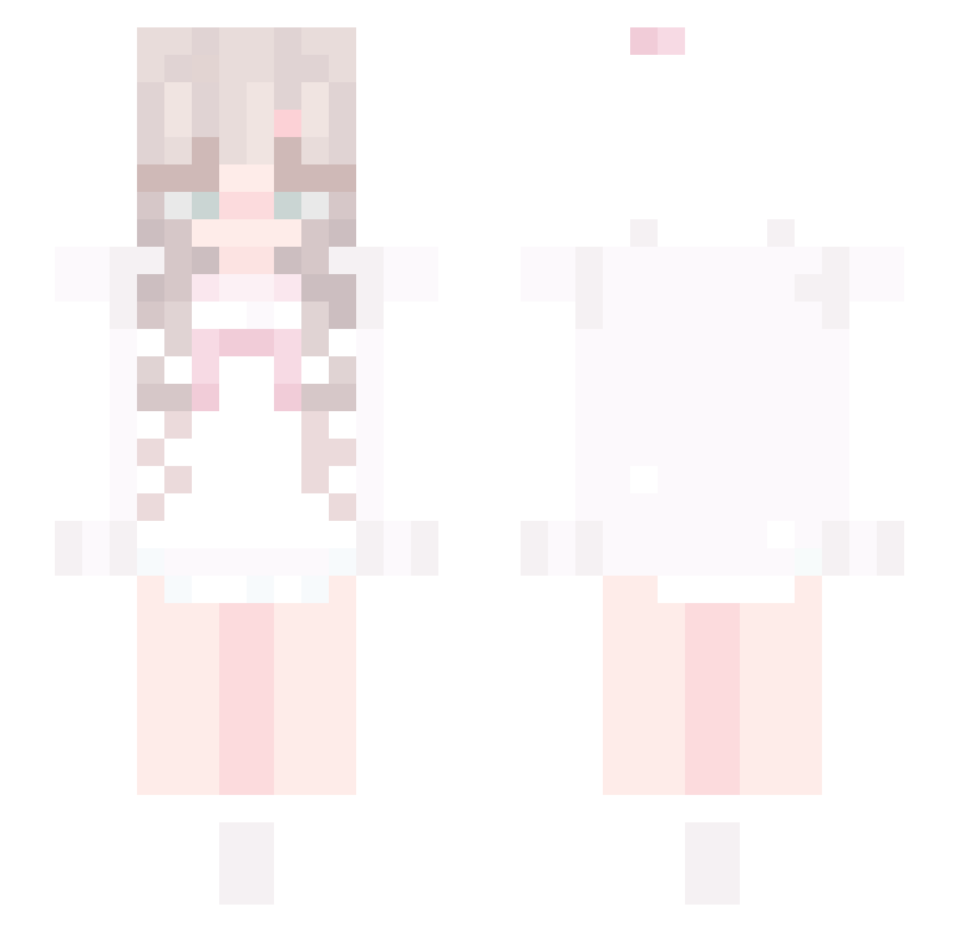Reina_24k Minecraft skin, front and back view