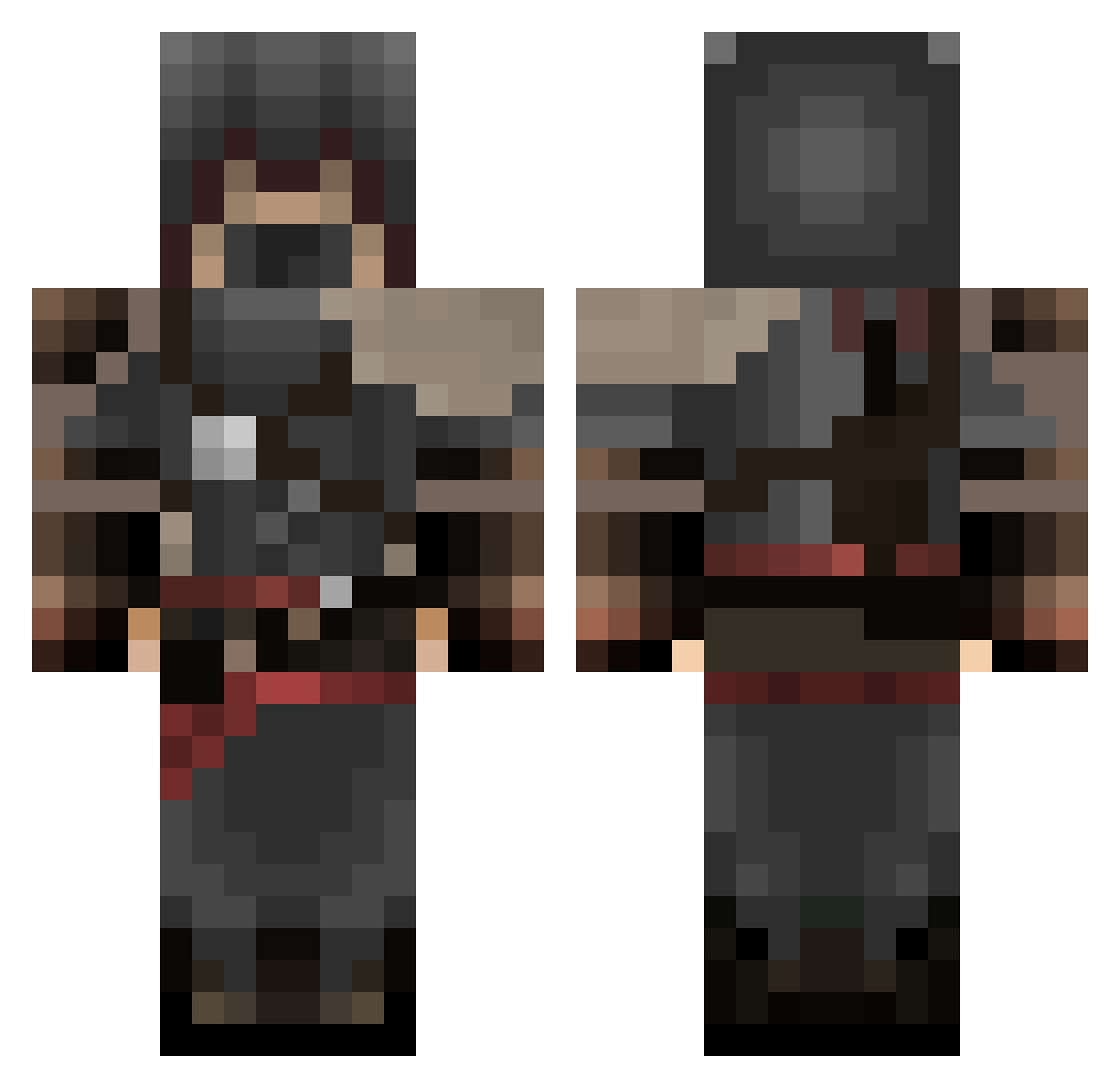 Septai Minecraft skin, front and back view