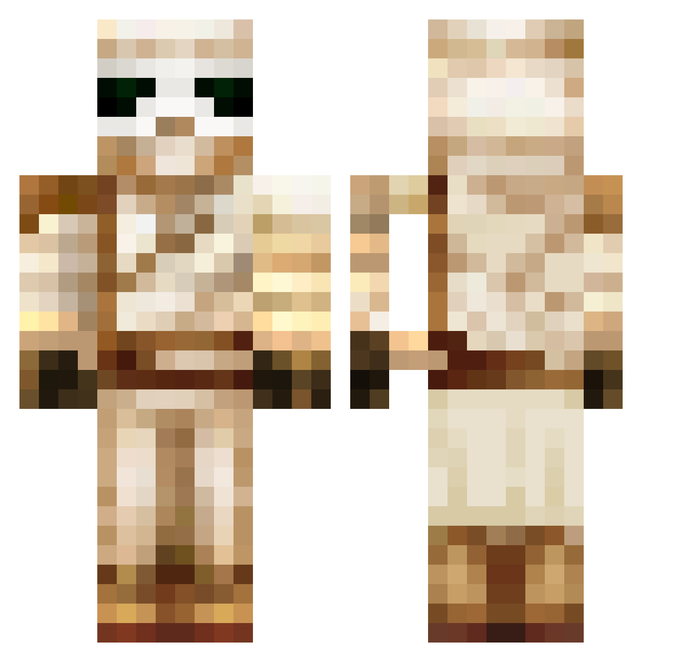 Nenel_Talotor Minecraft skin, front and back view