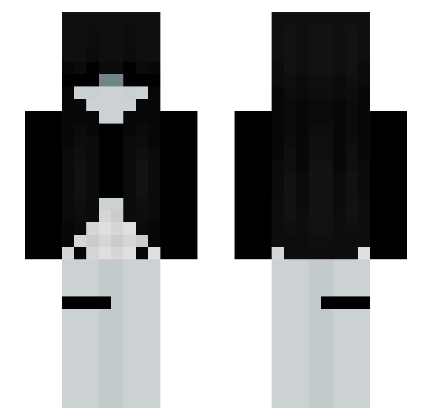 shiniteenoka Minecraft skin, front and back view