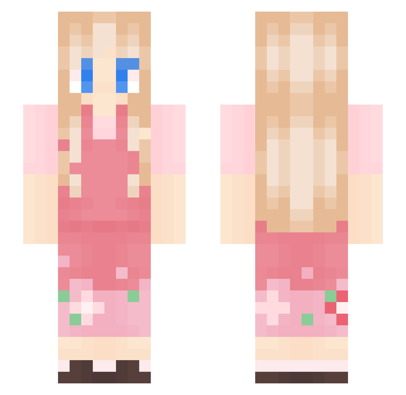 _Elizabee Minecraft skin, front and back view