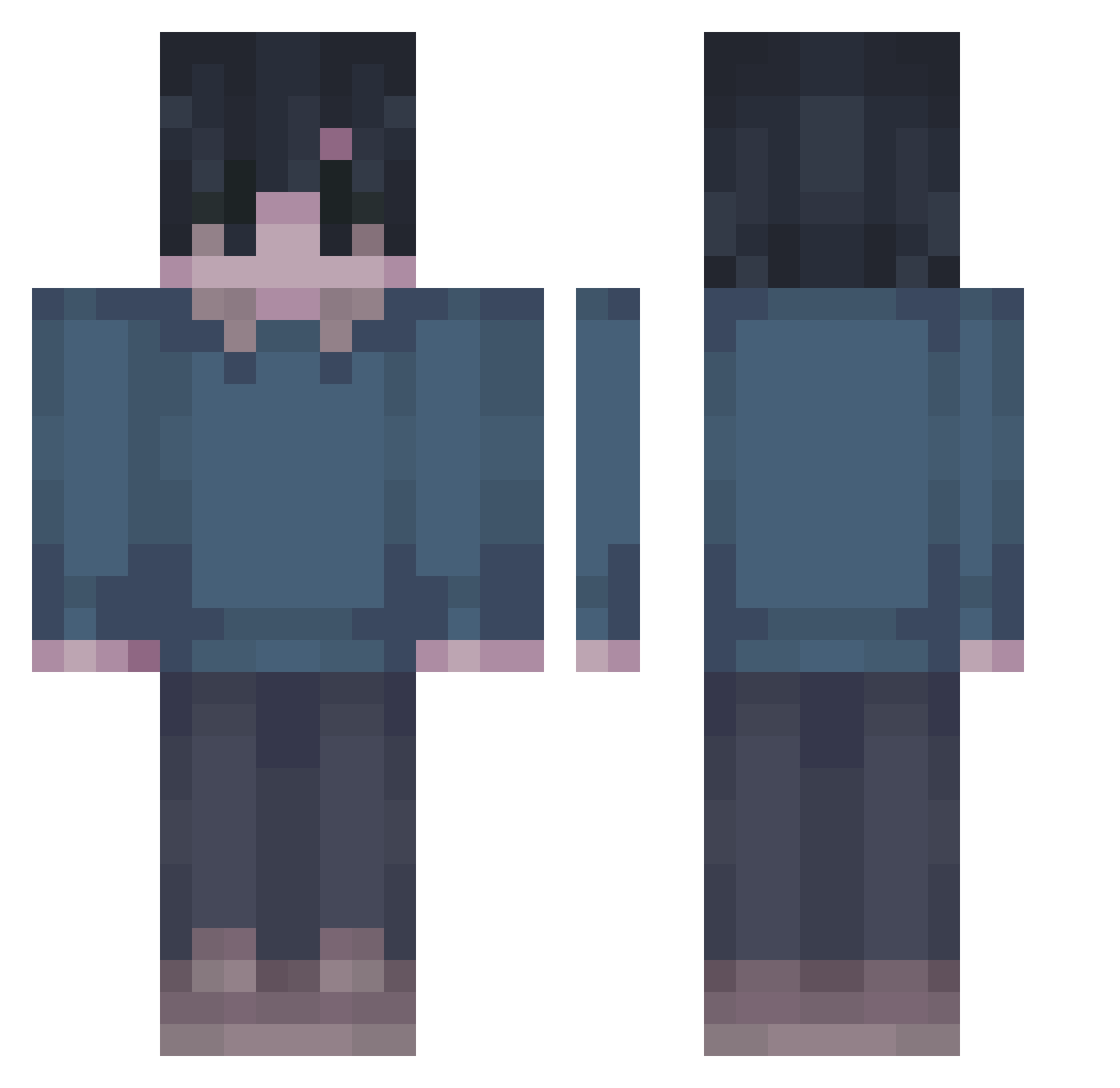 rubbersoul4 Minecraft skin, front and back view