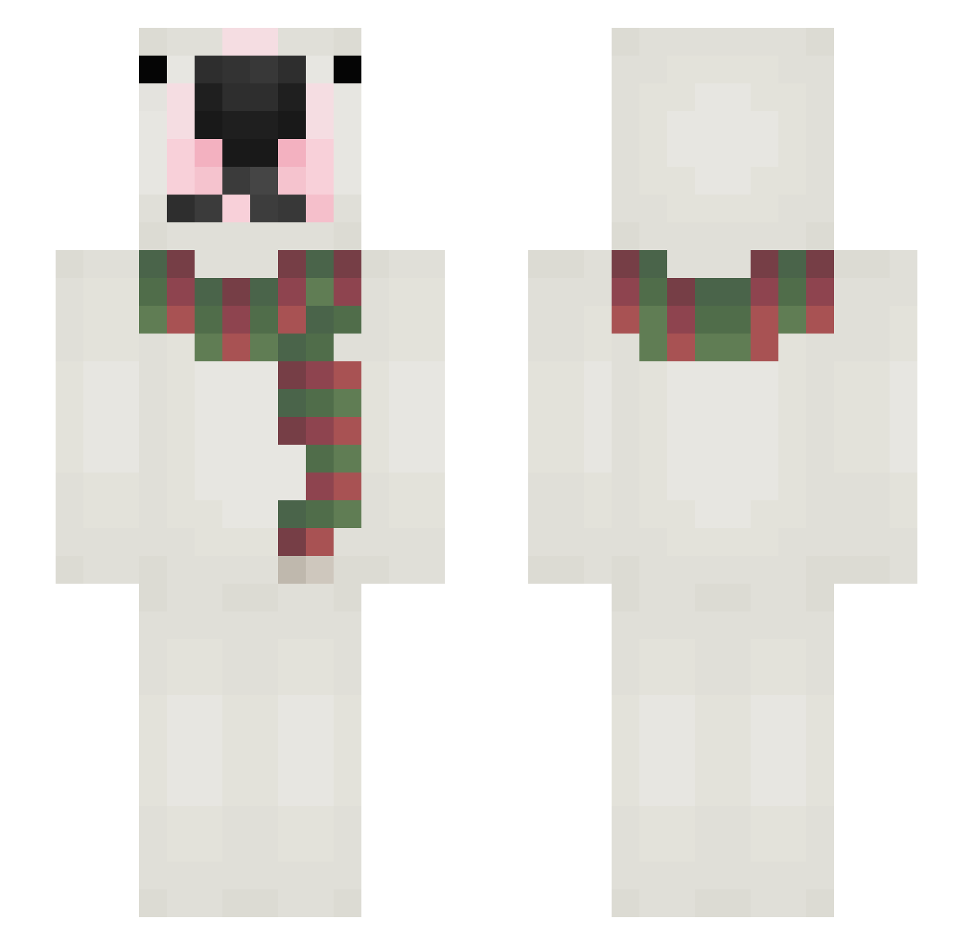 1_Bread_6 Minecraft skin, front and back view