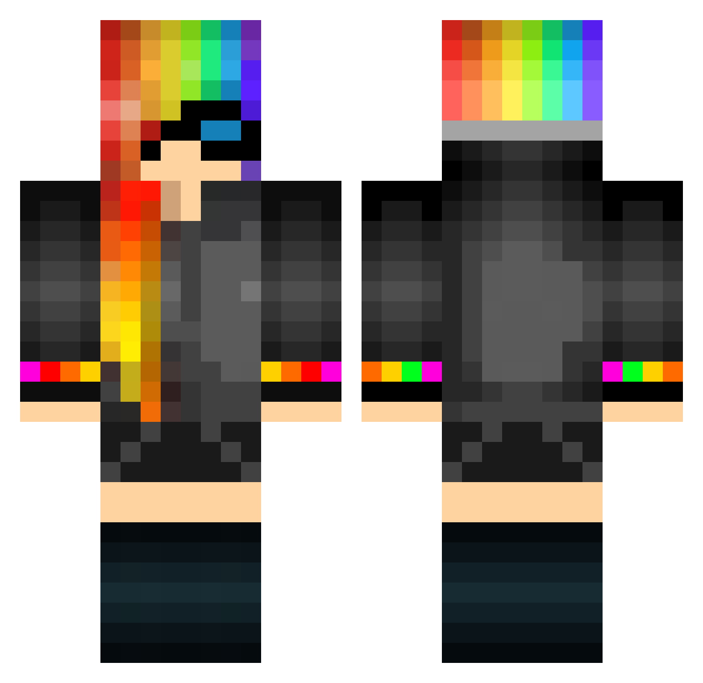 Svue Minecraft skin, front and back view