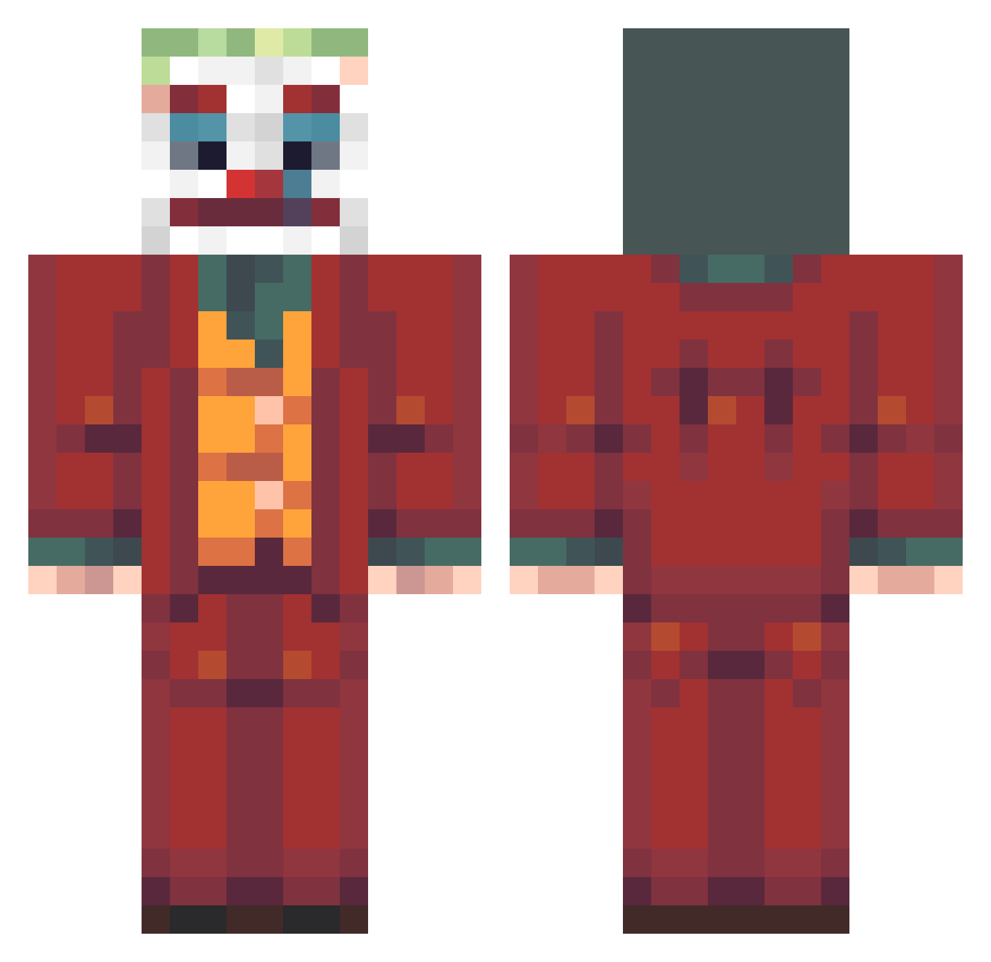 win1130 Minecraft skin, front and back view