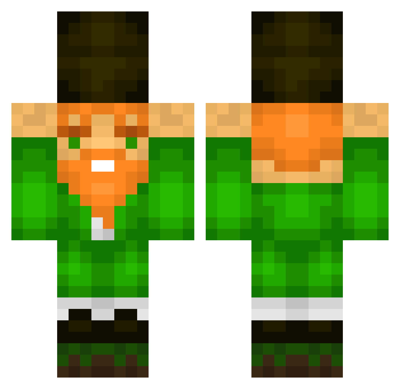 officialfazel Minecraft skin, front and back view