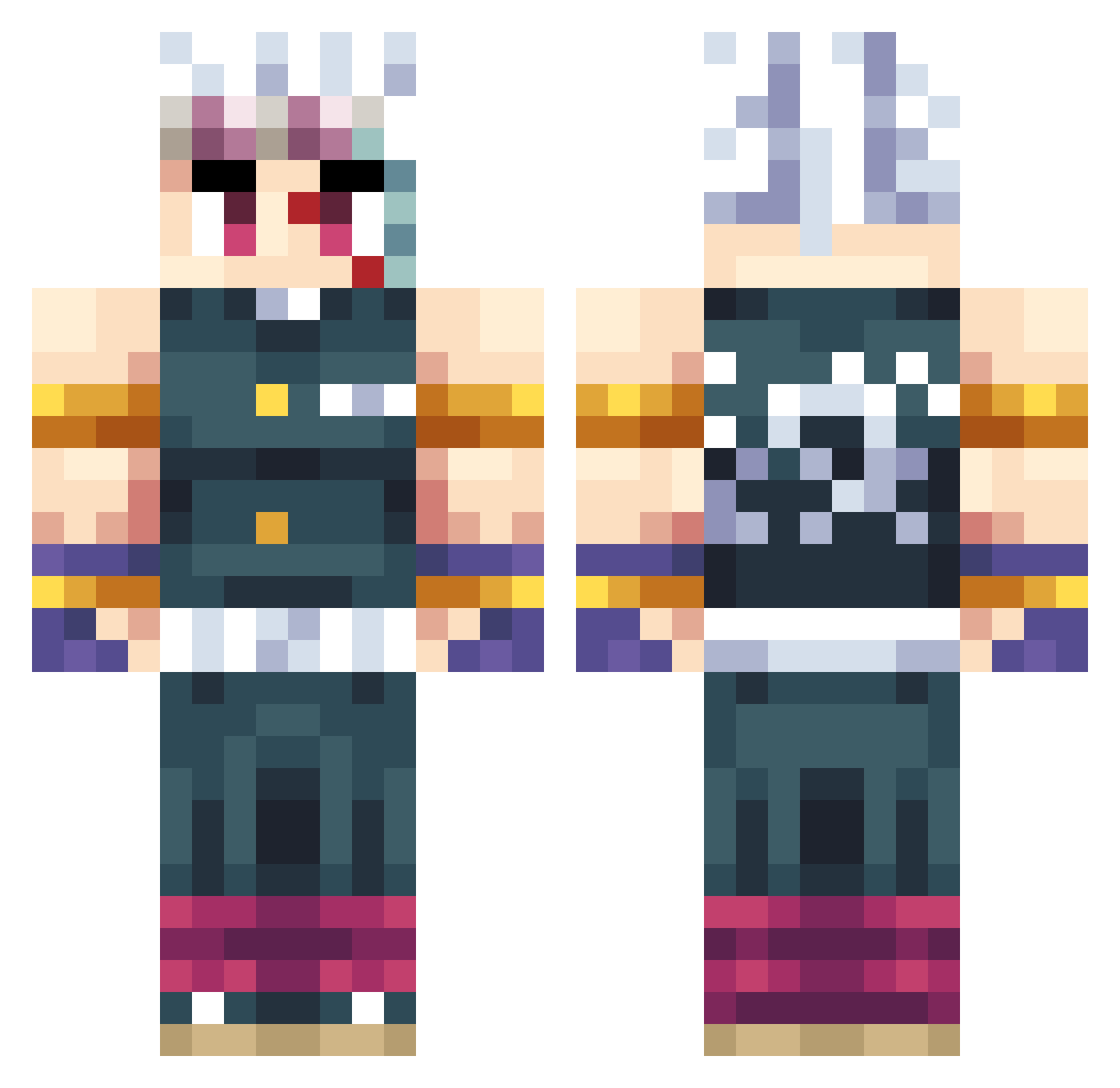 nickeroni2k Minecraft skin, front and back view