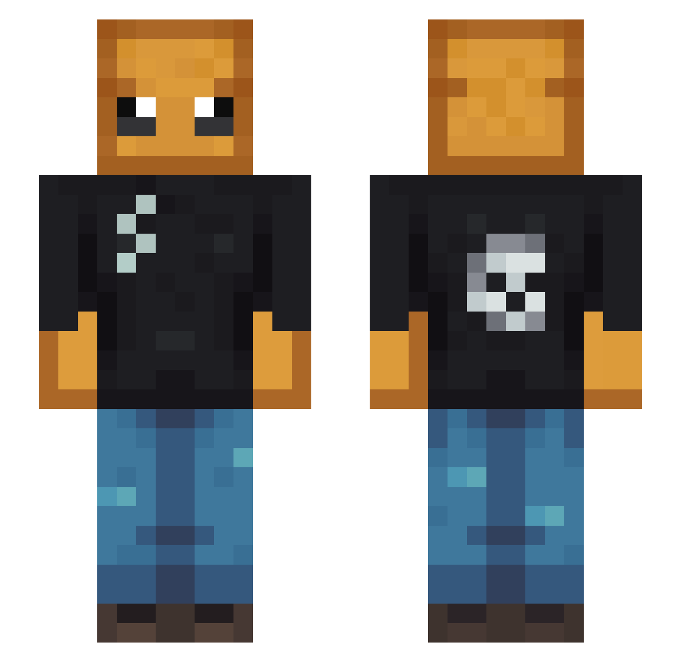 WeCore_MC Minecraft skin, front and back view