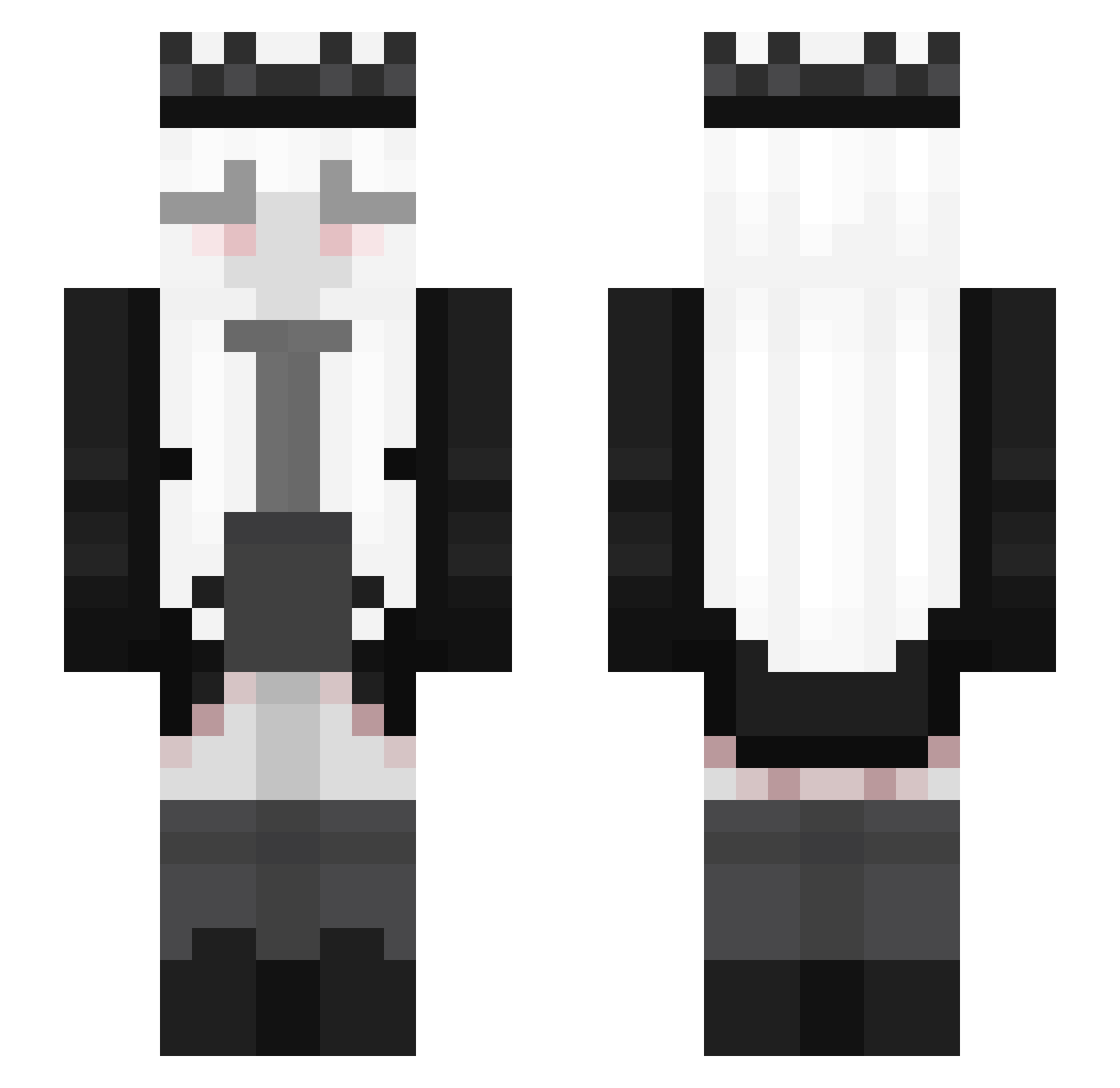 TrockenWasser Minecraft skin, front and back view