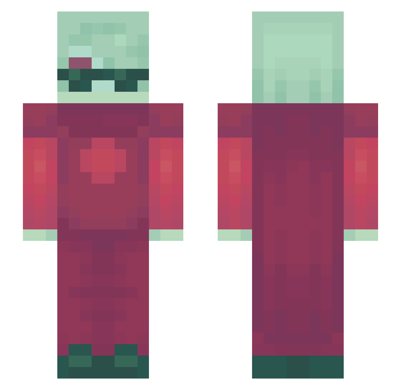 CrispyAura67368 Minecraft skin, front and back view