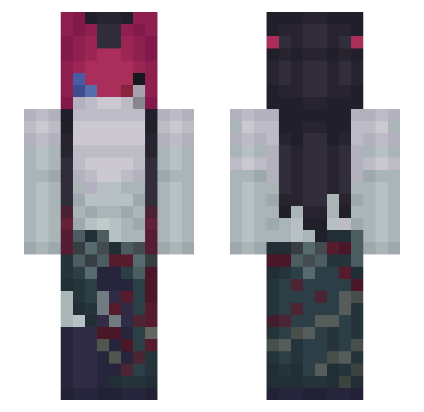 Charmaine Minecraft skin, front and back view