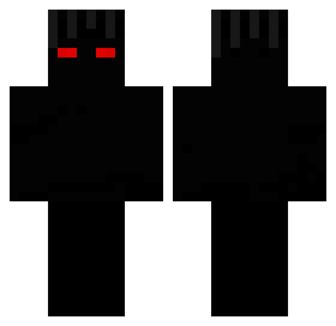 Stylar Minecraft skin, front and back view