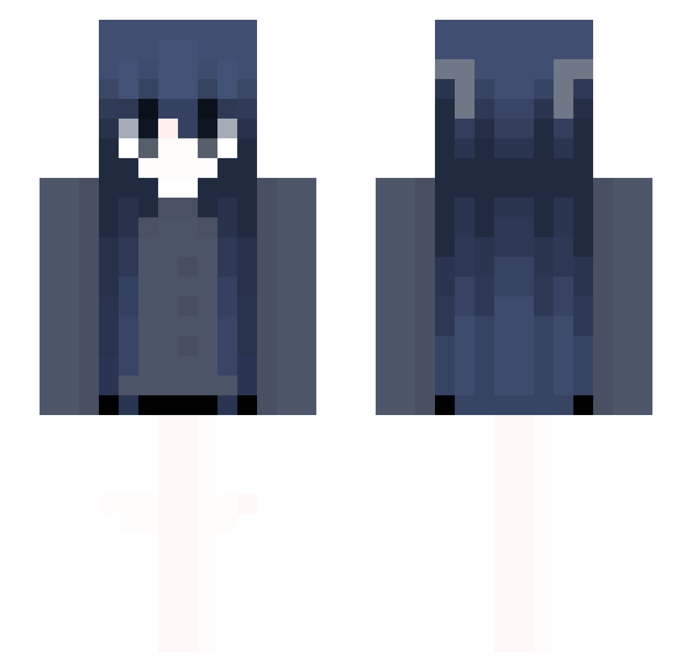 Pleqx_ Minecraft skin, front and back view
