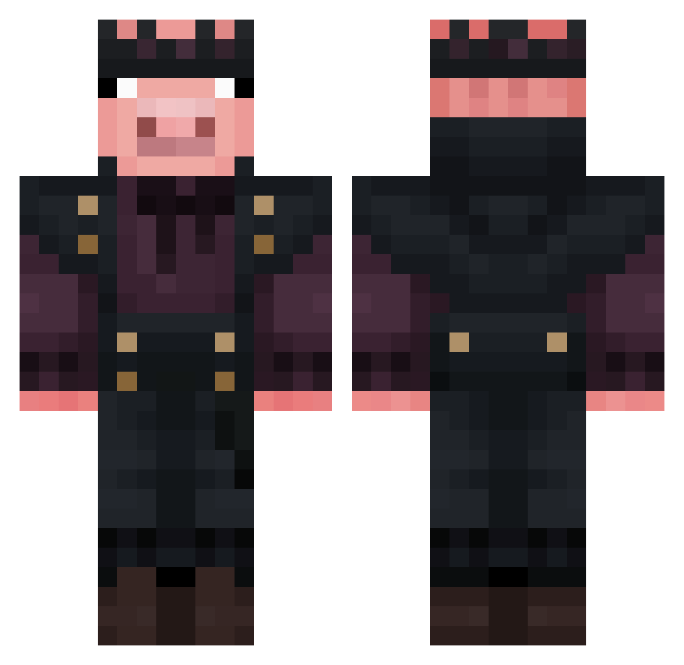 lixrey Minecraft skin, front and back view