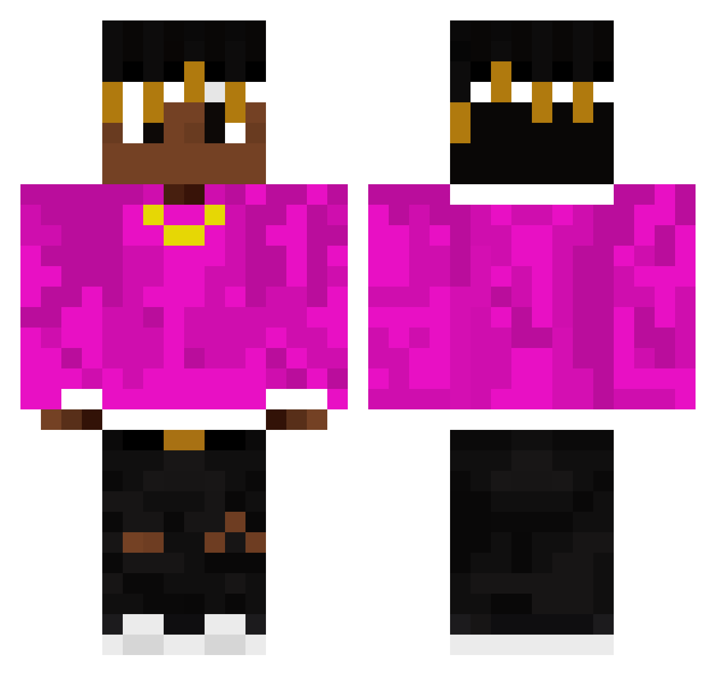 ZayQo_ Minecraft skin, front and back view