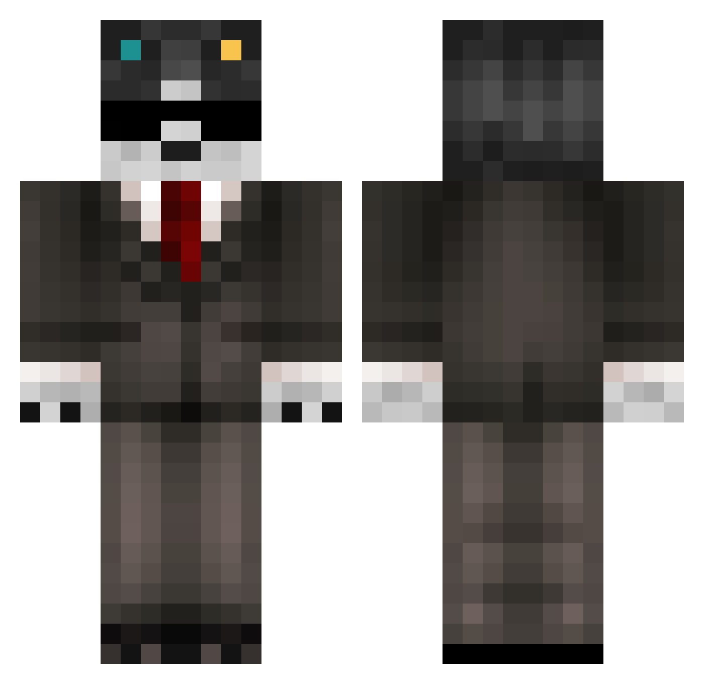 miyakaw Minecraft skin, front and back view