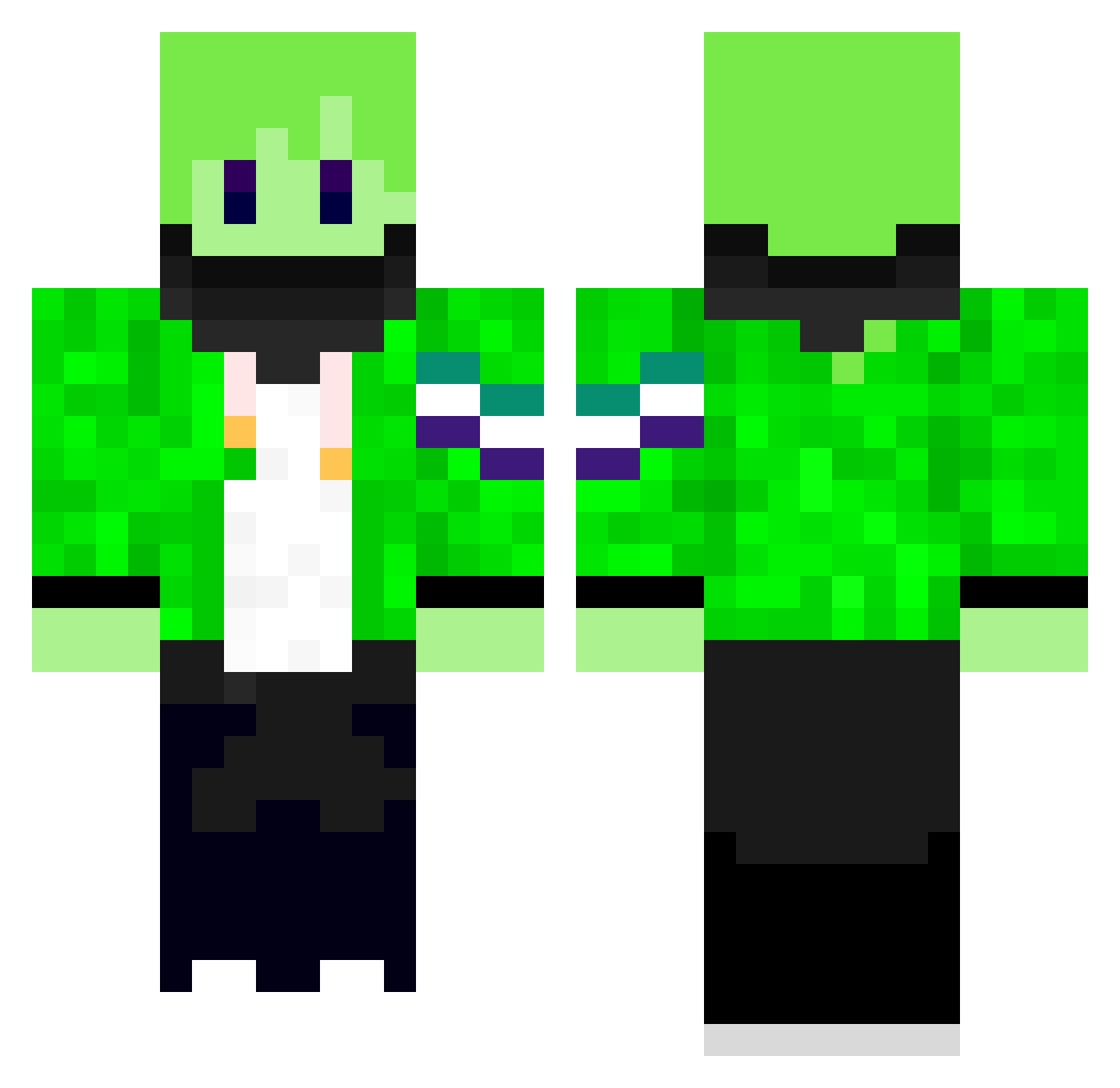 TIKYWantCOOKIEEE Minecraft skin, front and back view