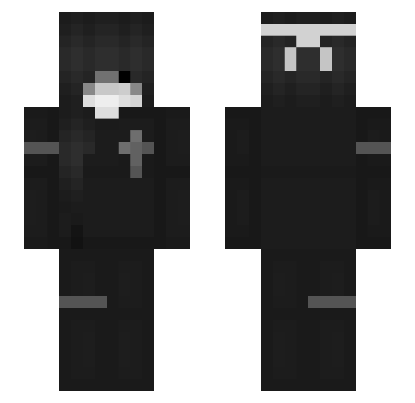 shikuy Minecraft skin, front and back view