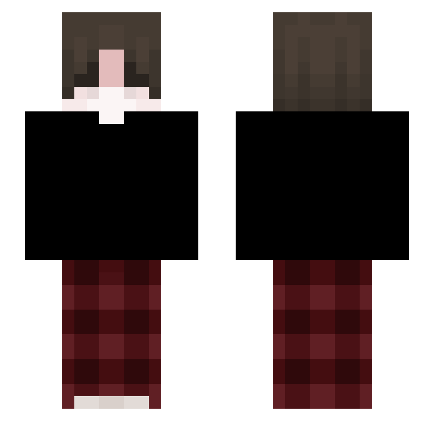 Tricky1 Minecraft skin, front and back view