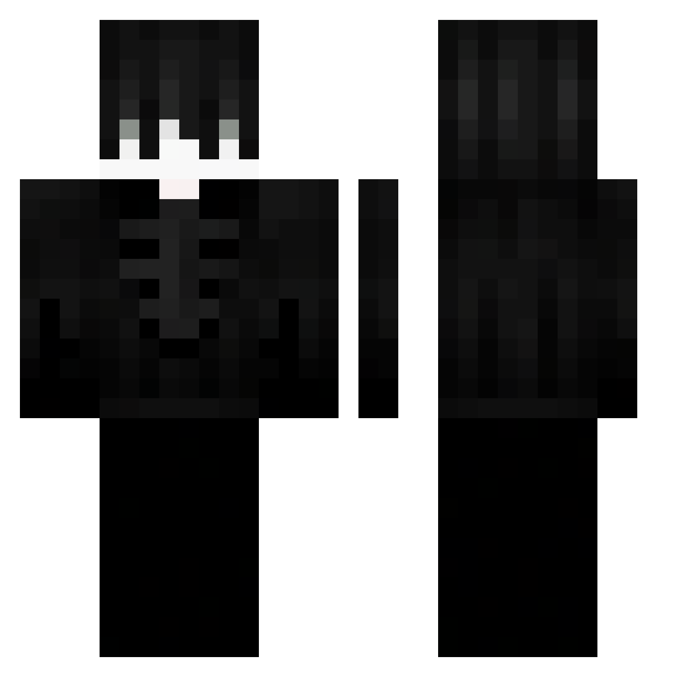 sweazz Minecraft skin, front and back view