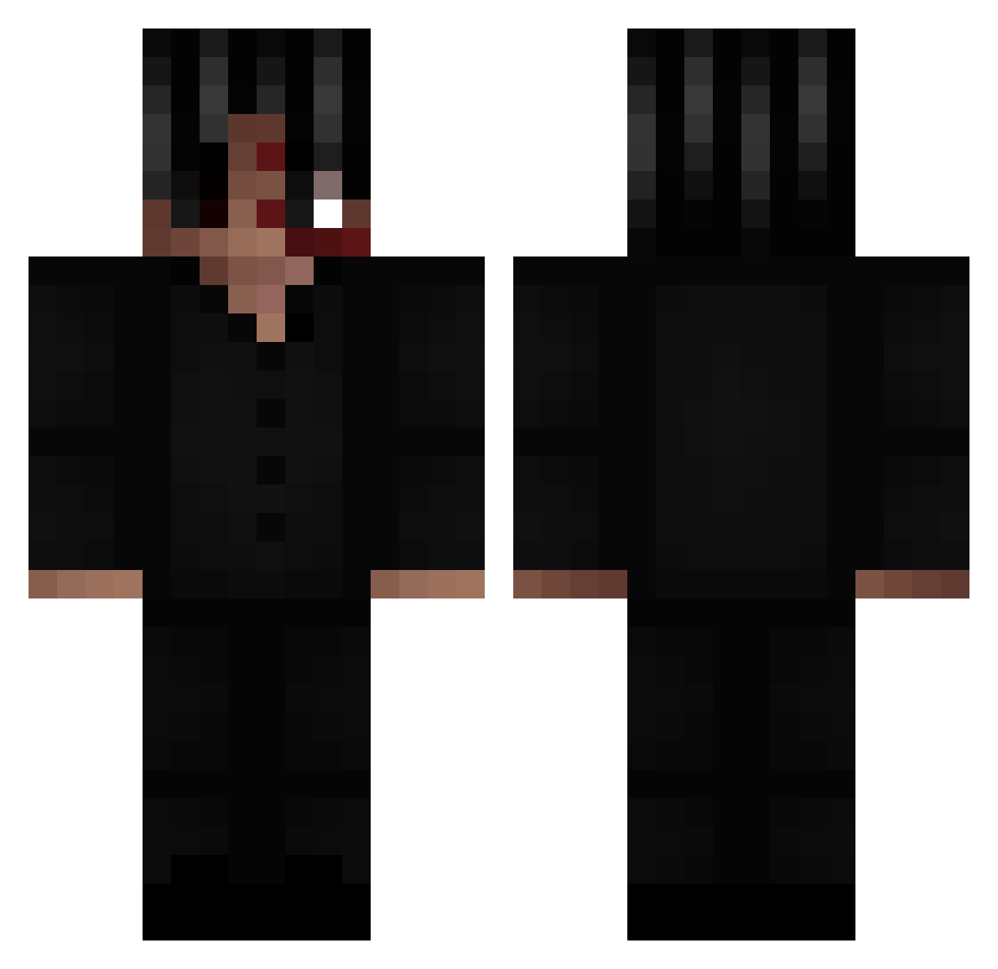ABSURDALMOND11 Minecraft skin, front and back view