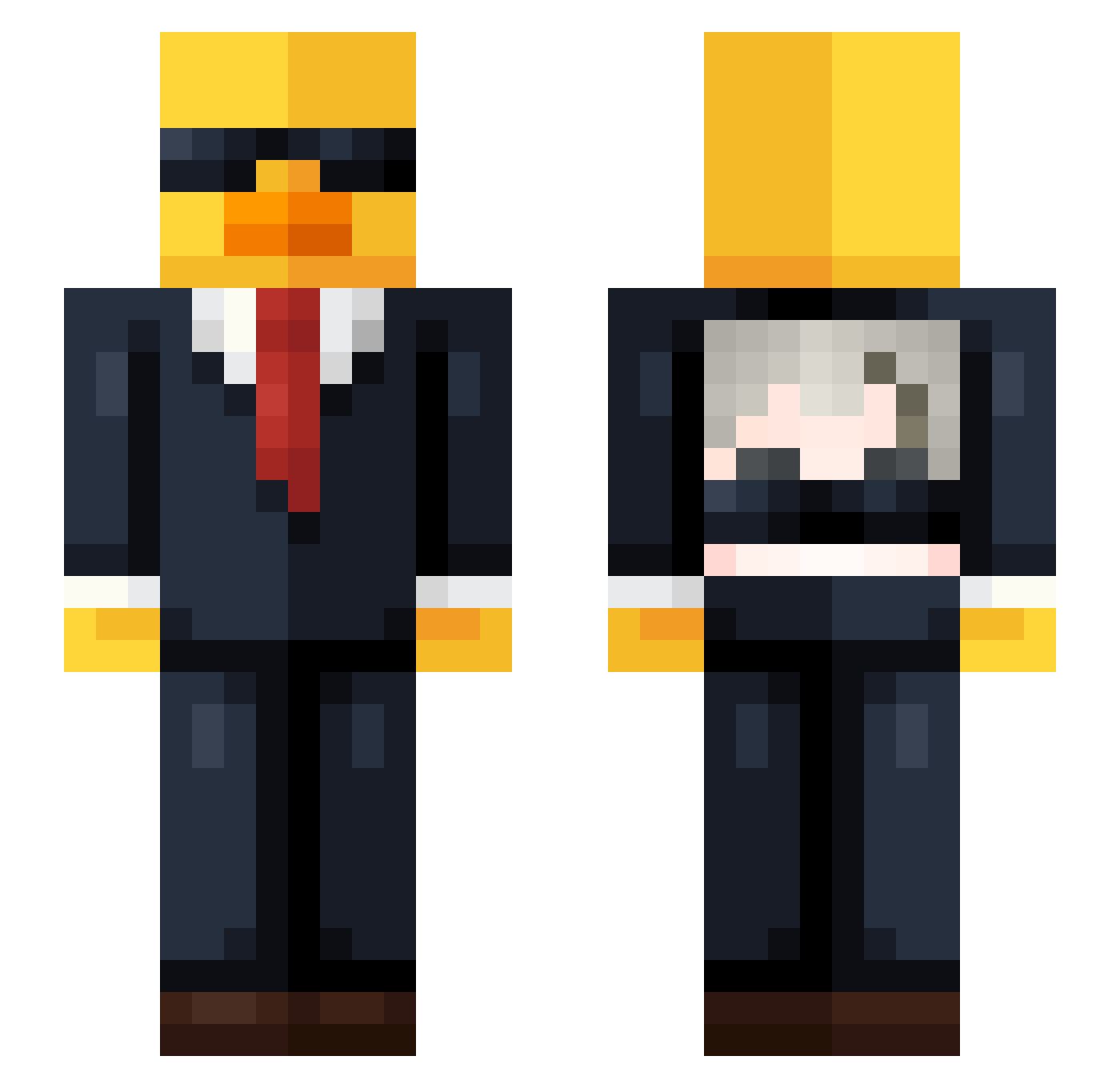 ShimeServer Minecraft skin, front and back view