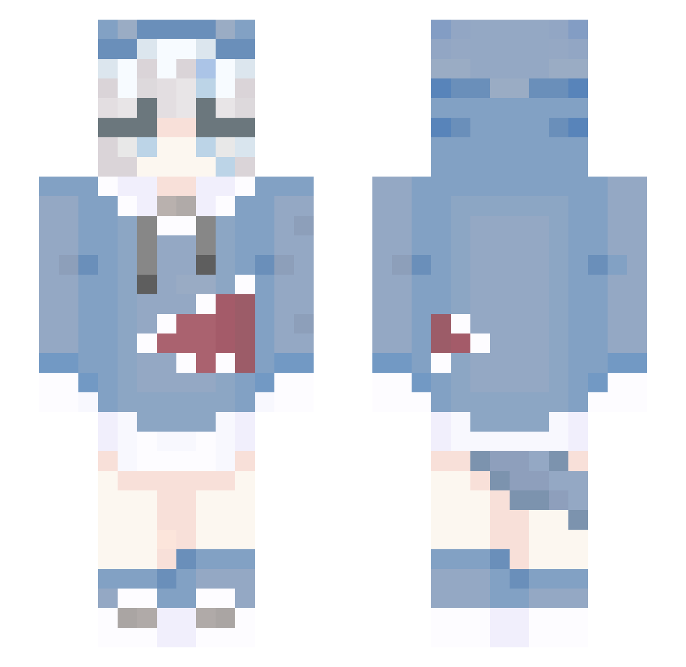 CasperEX Minecraft skin, front and back view