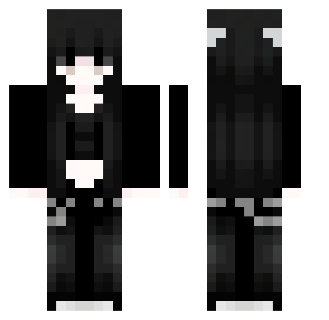 Zxg205 Minecraft skin, front and back view