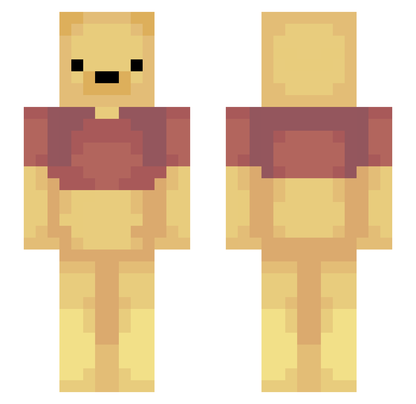 WtapComboes Minecraft skin, front and back view