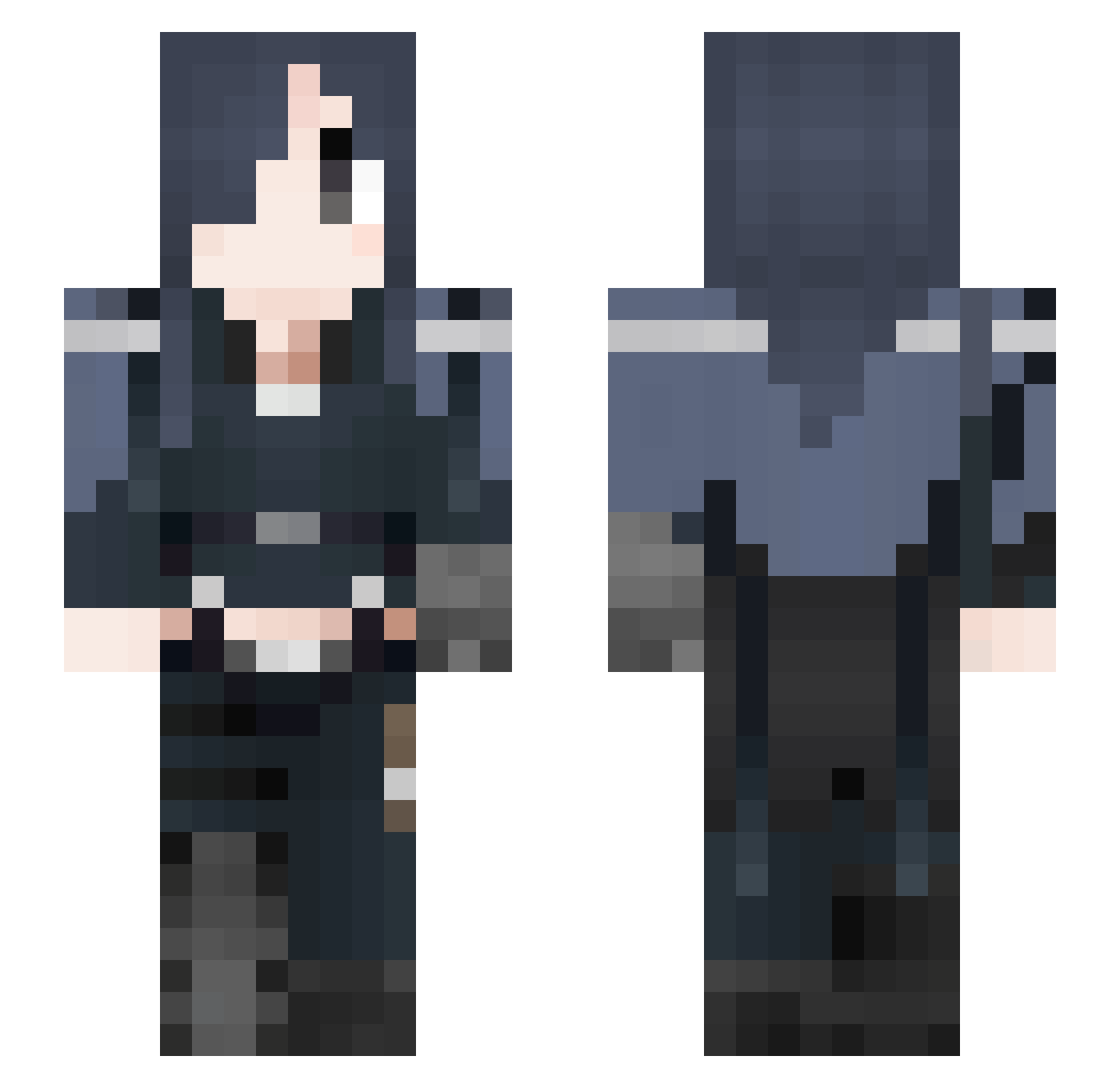 Echoouj Minecraft skin, front and back view