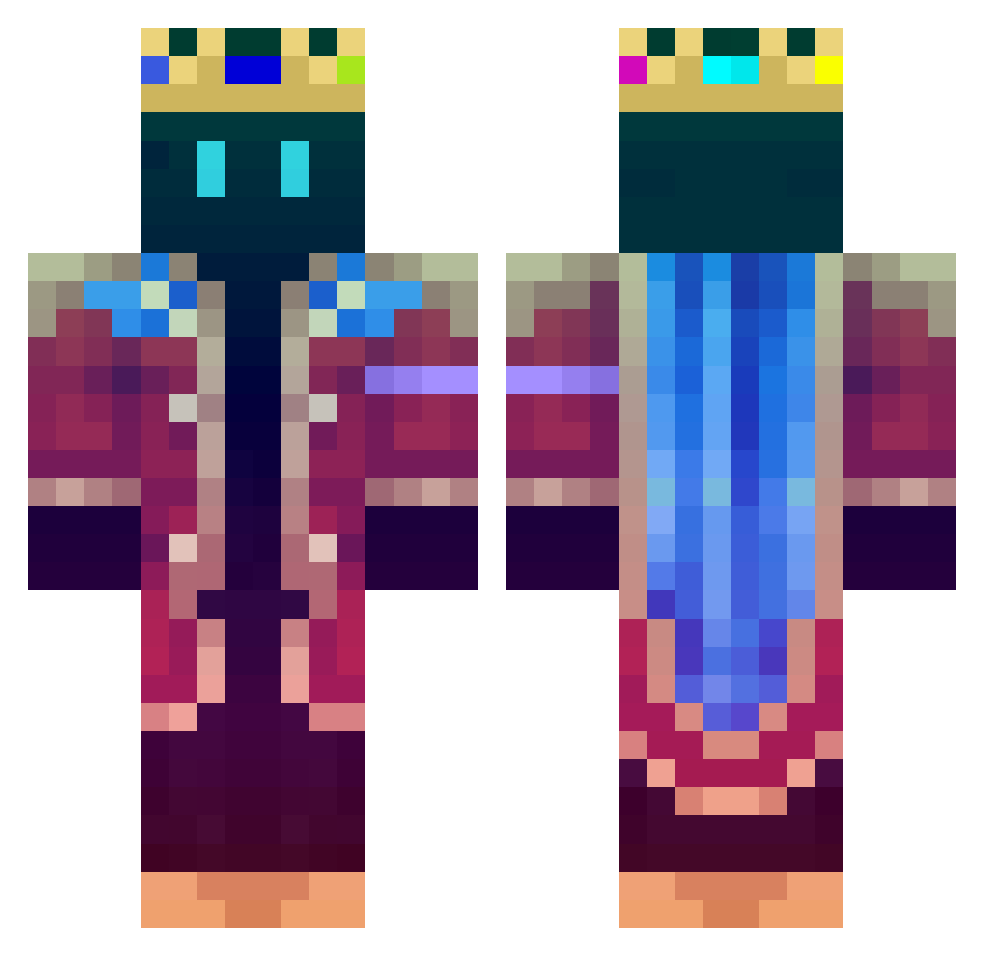 gioo119 Minecraft skin, front and back view