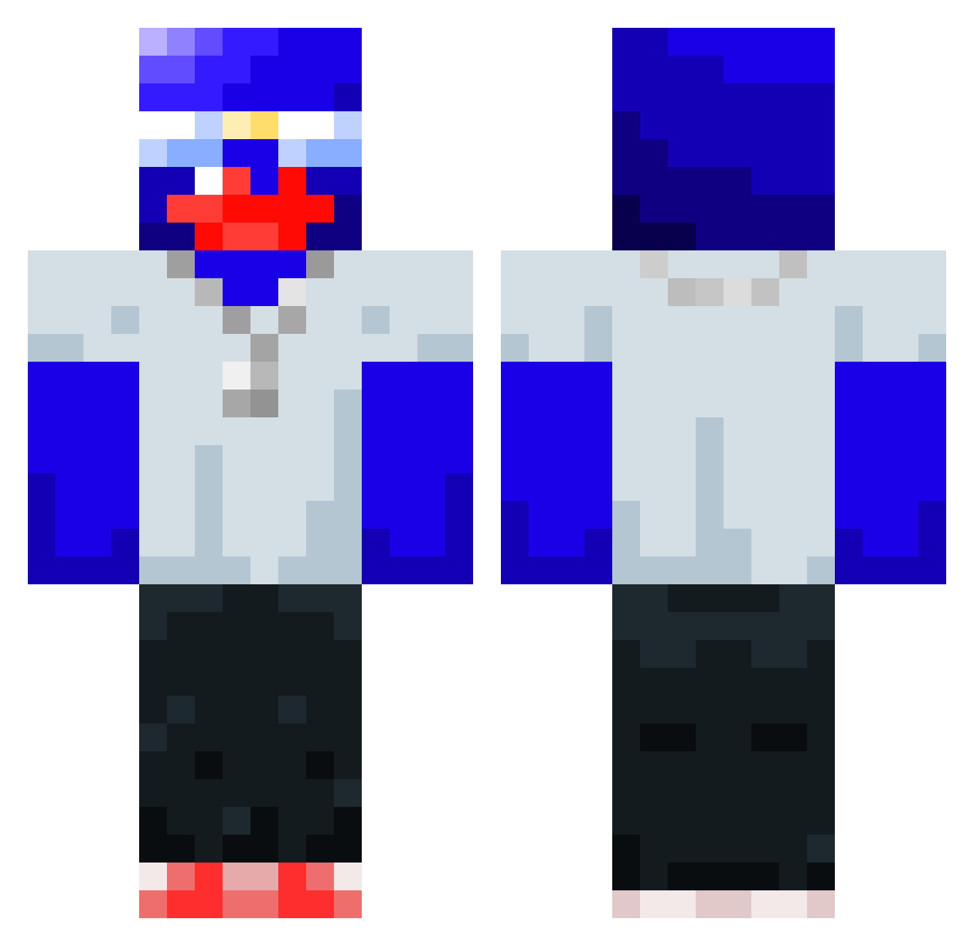 TBregal Minecraft skin, front and back view