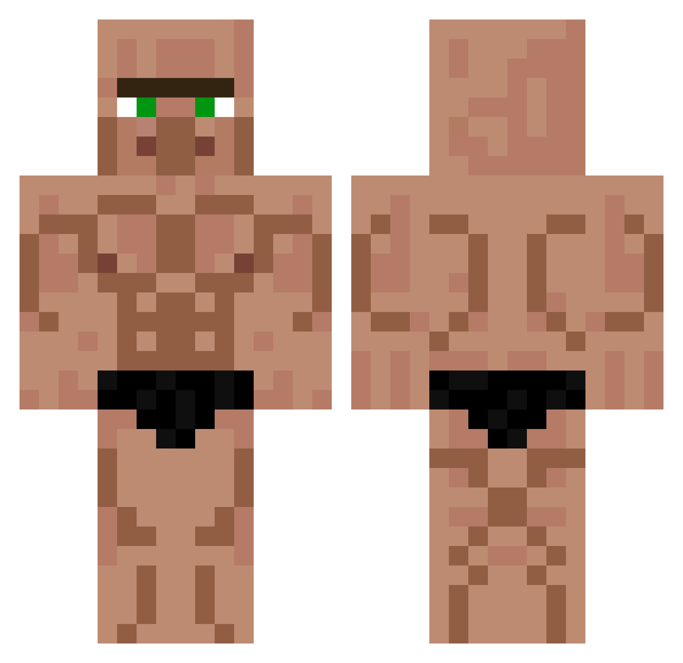 MatteUK Minecraft skin, front and back view
