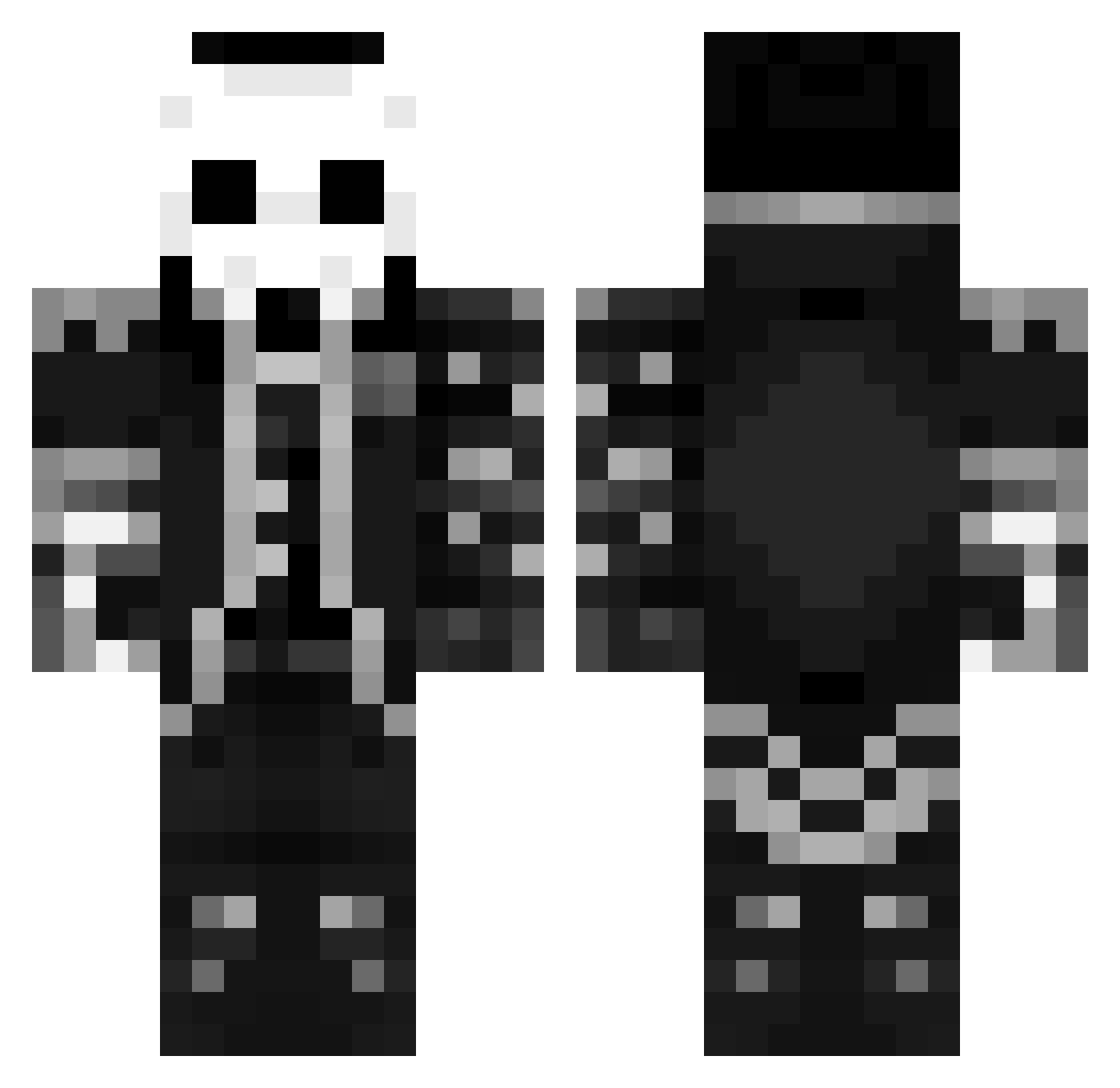 AverageToshiaki Minecraft skin, front and back view